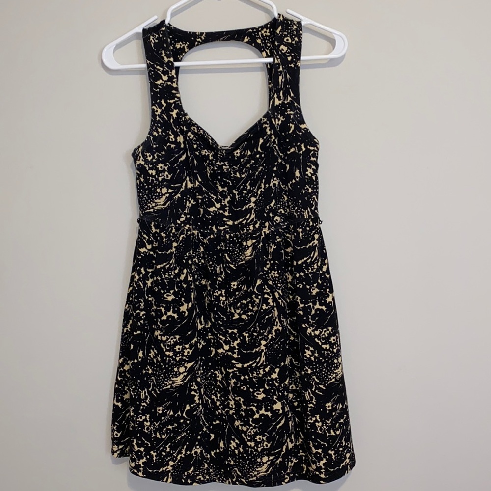 Black and Cream Long Tank